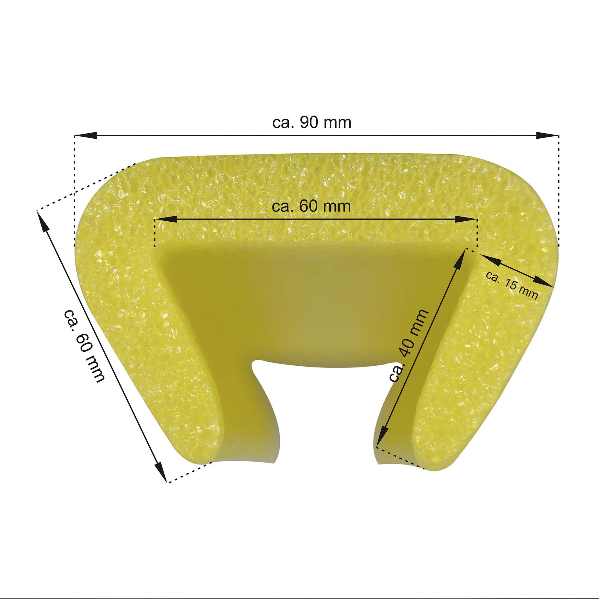 Kantenschutzprofil Schutzprofil U-Profil aus PE-Schaum 60 mm x 1 m
