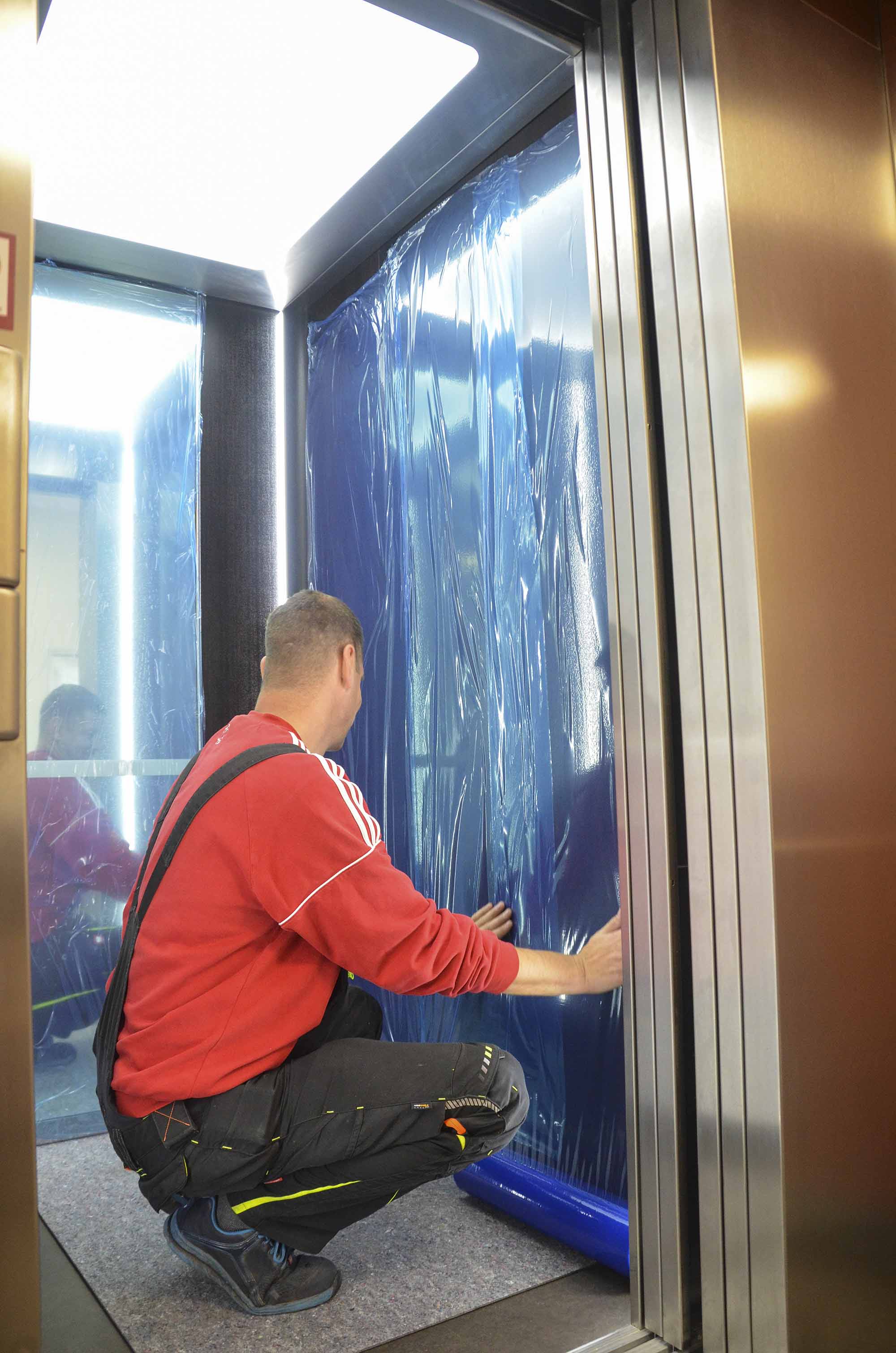 Abdeckfolie Schutzfolie selbstklebend für Glas Fenster Spiegel blau 500 mm  x 100 m