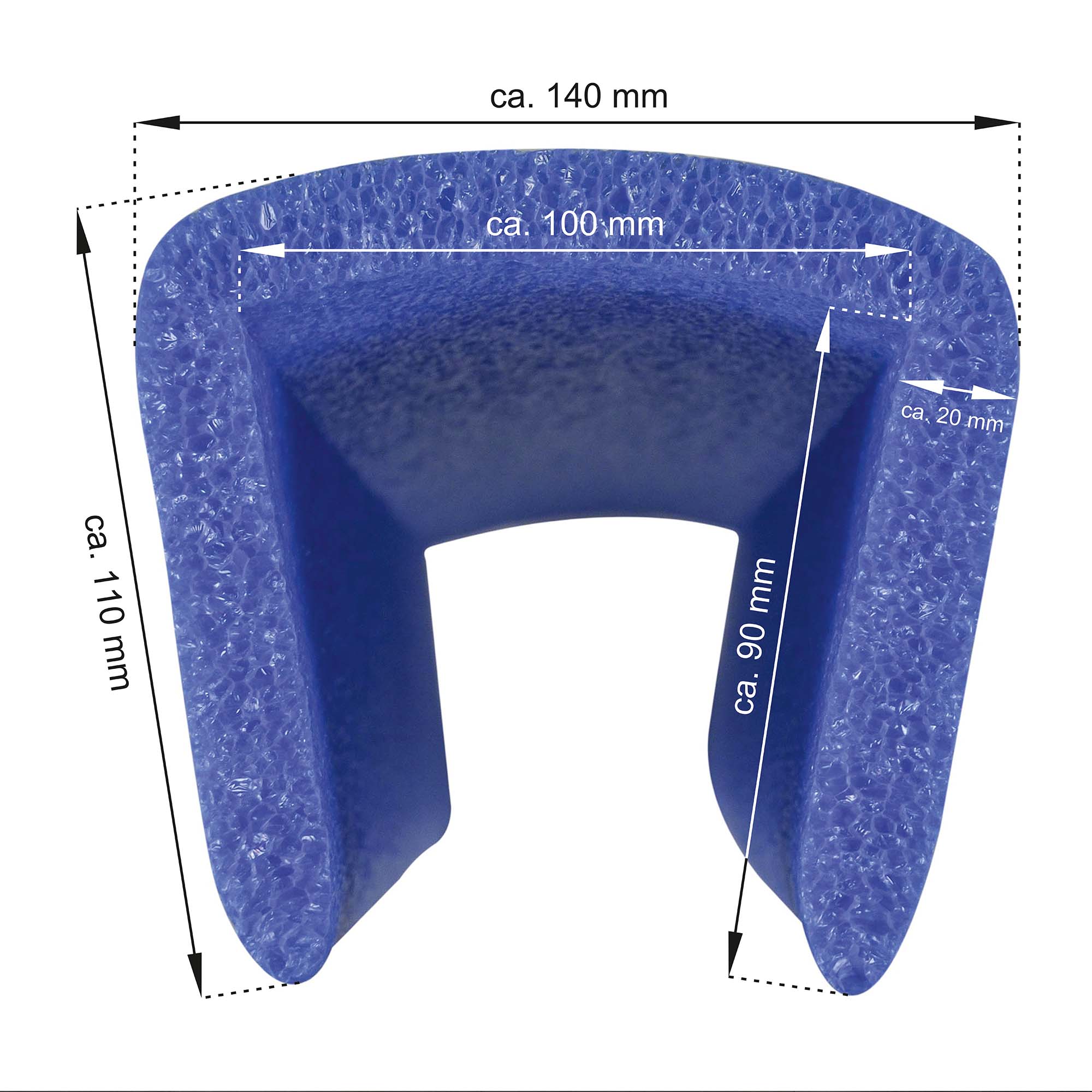 Kantenschutzprofil Schutzprofil U-Profil PE-Schaum 100 mm x 1 m
