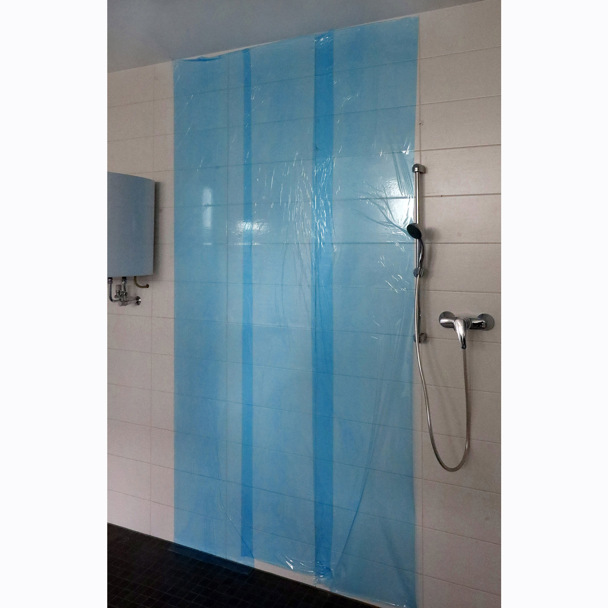 Abdeckfolie Schutzfolie selbstklebend für Glas Fenster Spiegel blau 250 mm  x 100 m